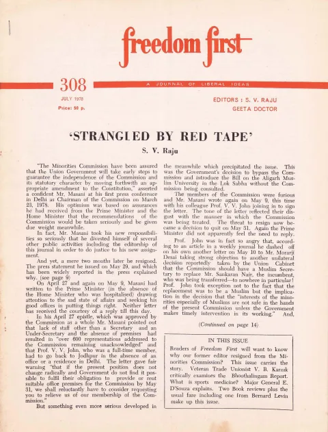 First page of Freedom First