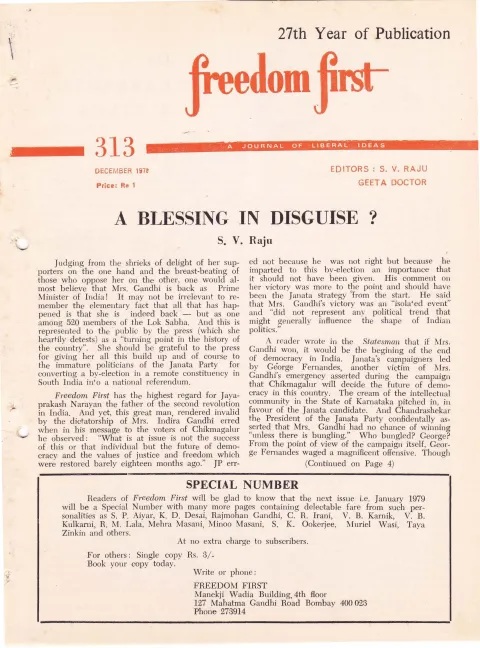 First page of Freedom First