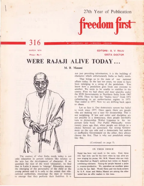 First page of Freedom First