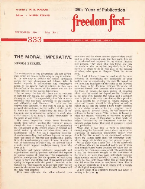 First page of Freedom First