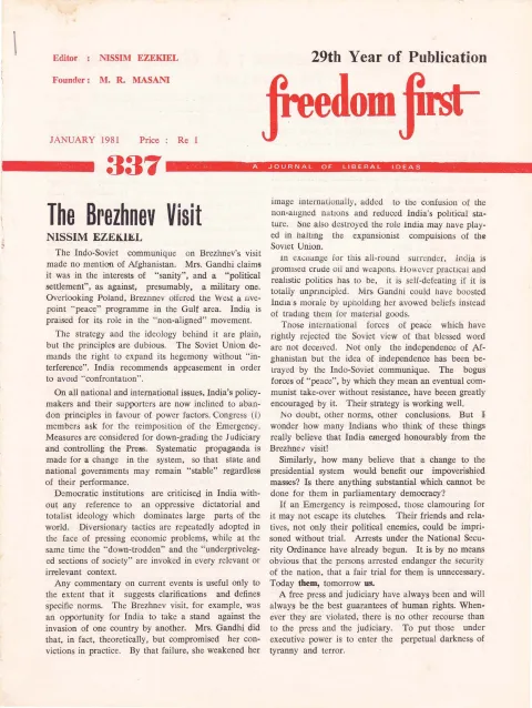 First page of Freedom First