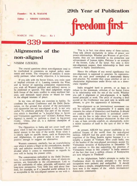 First page of Freedom First