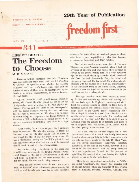 First page of Freedom First