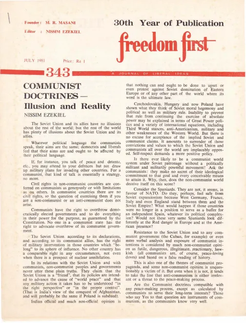 First page of Freedom First
