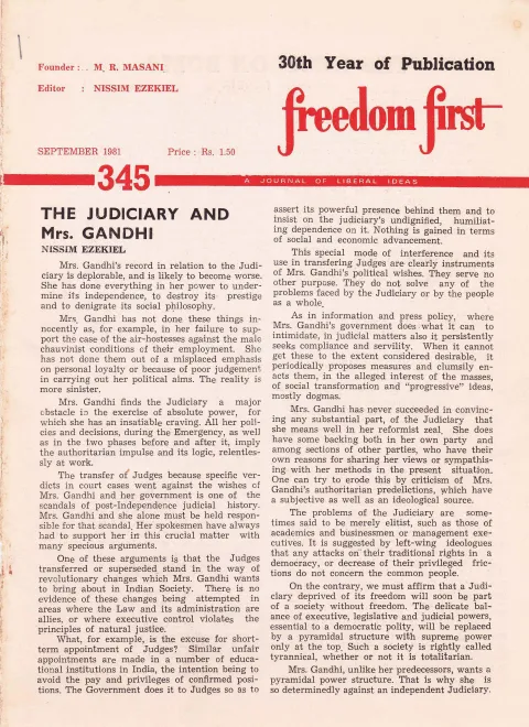First page of Freedom First