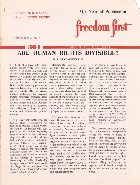 First page of Freedom First