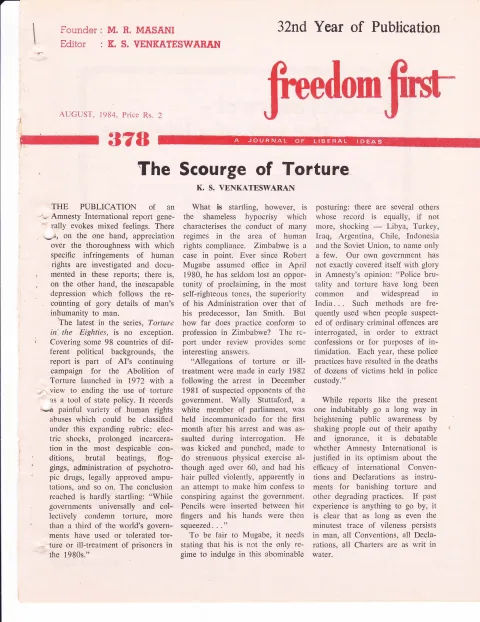 First page of Freedom First