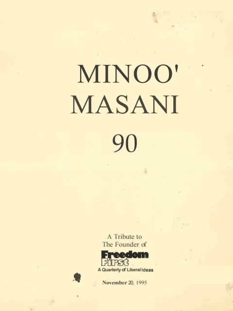 First page of Minoo Masani 90