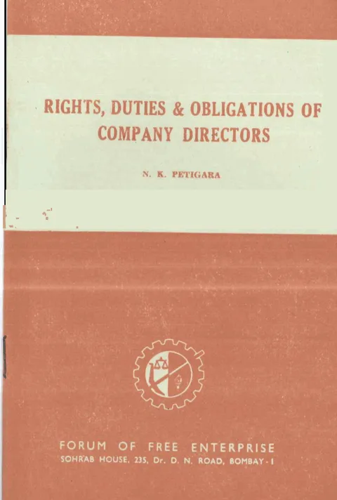 First page of Rights, Duties & Obligations of Company Directors