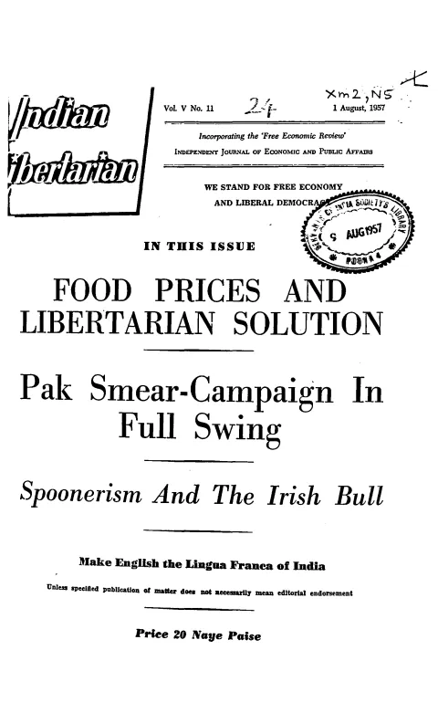 First page of The Indian Libertarian