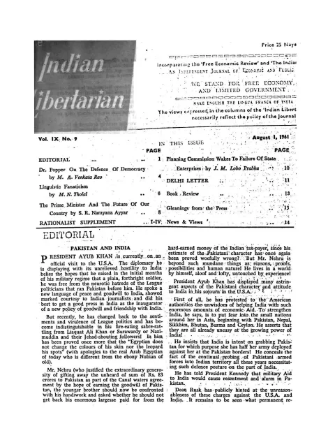 First page of The Indian Libertarian