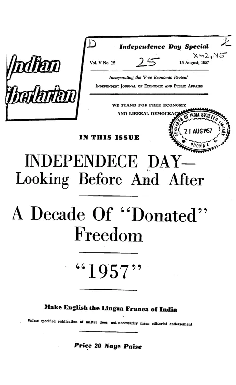 First page of The Indian Libertarian