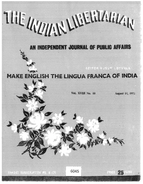 First page of The Indian Libertarian