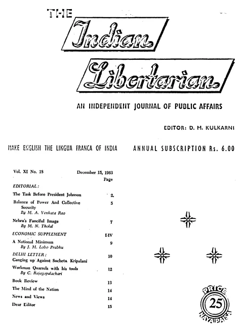 First page of The Indian Libertarian