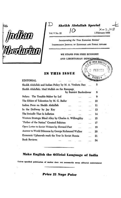 First page of The Indian Libertarian