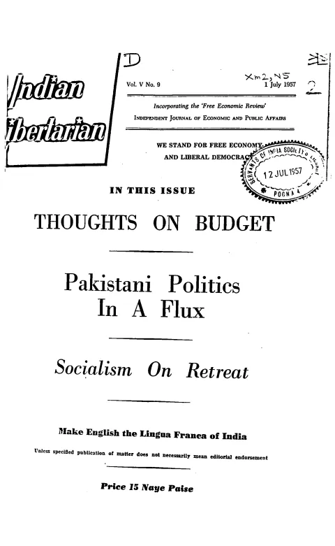 First page of The Indian Libertarian