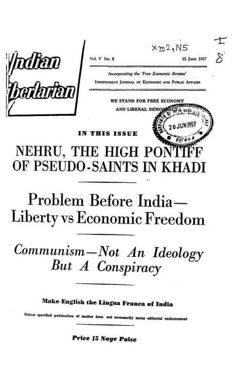 First page of The Indian Libertarian