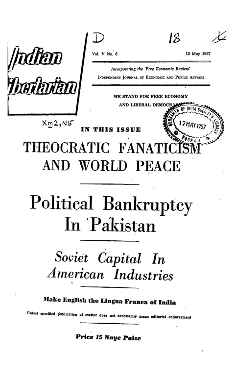First page of The Indian Libertarian