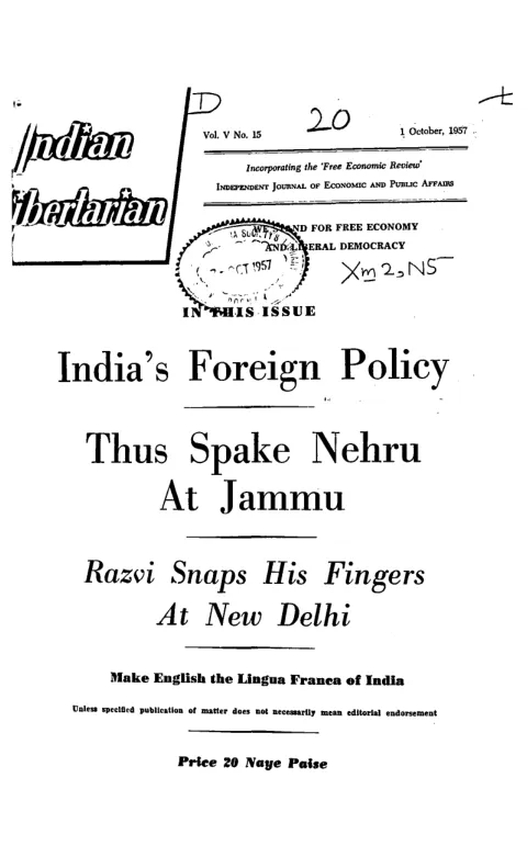 First page of The Indian Libertarian