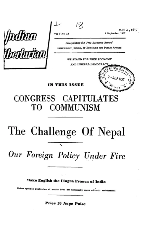 First page of The Indian Libertarian